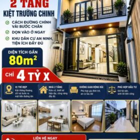 🔥 SIÊU PHẨM 2 TẦNG KIỆT TRƯỜNG CHINH – CÁCH ĐƯỜNG CHÍNH VÀI BƯỚC CHÂN – DỌN VÀO Ở NGAY –