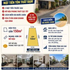 🔥 BÁN ĐẤT TẶNG NHÀ CẤP 4 – MẶT TIỀN TÔN THẤT ĐẠM 🔥2 MẶT TIỀN TRƯỚC SAU – NỞ HẬU PHONG TH