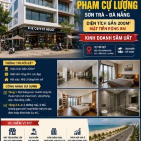 🔥🏡 NHÀ 3 TẦNG MẶT TIỀN PHẠM CỰ LƯỢNG – DIỆN TÍCH GẦN 200M² – SƠN TRÀ – KINH DOANH SẦM UẤ