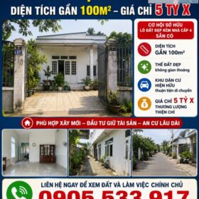 🔥 BÁN ĐẤT TẶNG NHÀ CẤP 4 – DIỆN TÍCH GẦN 100M² - THANH KHÊ– GIÁ CHỈ 5 TỶ X 🔥