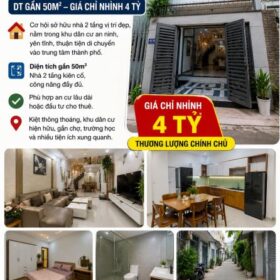 🔥 NHÀ 2 TẦNG KIỆT Lê Đình Lý – DT GẦN 50M² – GIÁ CHỈ NHỈNH 4 TỶ 🔥