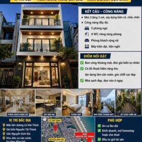 🔥🏡 NHÀ 3 TẦNG 3 MÊ – MẶT TIỀN LÊ VĂN THỊNH – SÁT BIỂN NGUYỄN TẤT THÀNH 🏡🔥