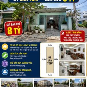 🔥 BÁN ĐẤT TẶNG NHÀ CẤP 4 – DT GẦN 70M² – GIÁ CHỈ 8 TỶ 🔥