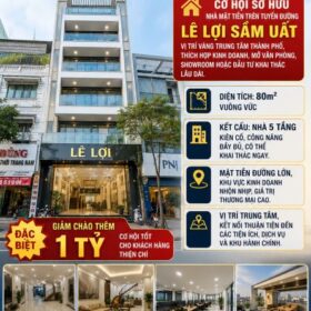 🔥🔥 GIẢM CHÀO THÊM 1 TỶ – NHÀ 5 TẦNG MẶT TIỀN LÊ LỢI – TRUNG TÂM ĐẮC ĐỊA 🔥🔥  🏡