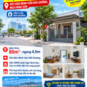 BÁN ĐẤT TẶNG NHÀ MẶT TIỀN LÊ VĂN HIẾN – ĐỐI DIỆN BỆNH VIỆN 600 GIƯỜNG, NGŨ HÀNH SƠN 🔥GIÁ CHỈ 9 TỶ XX – VỊ TRÍ ĐẸP, TIỀM NĂNG KHAI THÁC!