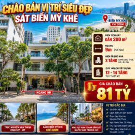 NHÀ 3 TẦNG NGUYỄN VĂN THOẠI – GẦN 200M² – NGANG 9M – SÁT BIỂN MỸ KHÊ