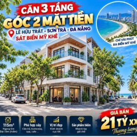 CĂN 3 TẦNG GÓC 2 MẶT TIỀN LÊ HỮU TRÁC – SÁT BIỂN MỸ KHÊ – SƠN TRÀ.