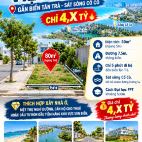ĐẤT MẶT TIỀN VIỆT BẮC – GẦN BIỂN TÂN TRÀ – SÁT SÔNG CỔ CÒ – CHỈ 4,X TỶ 🔥