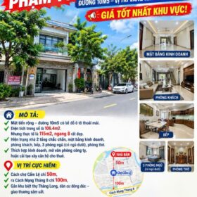 NHÀ MẶT TIỀN PHẠM TỨ, CẨM LỆ – ĐƯỜNG 10M5 – DT 110M² – NGANG 8M.