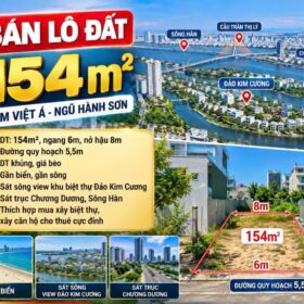 LÔ ĐẤT DIỆN TÍCH GẦN 160M² NAM VIỆT Á – NGANG 6M NỞ HẬU 8M – SÁT SÔNG HÀN – GIÁ TỐT ĐẦU TƯ