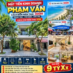 MẶT TIỀN KINH DOANH PHẠM VẤN – CÁCH BIỂN MÂN THÁI 300M – GIÁ CHỈ 9 TỶ XX 🌊