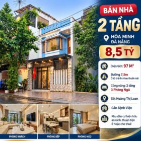 NHÀ 2 TẦNG HOÀ MINH – ĐƯỜNG 7,5M – 100M2 – GIÁ CHỈ NHỈNH 8 TỶ