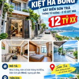 NHÀ 2 TẦNG KIỆT HÀ BỔNG – SÁT BIỂN SƠN TRÀ – Ô TÔ SÁT NHÀ.