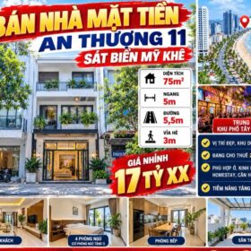 NHÀ 3 TẦNG MẶT TIỀN AN THƯỢNG – SÁT BIỂN MỸ KHÊ 🔥 💎 GIÁ CHỈ NHỈNH 17 TỶ – TRUNG TÂM PHỐ TÂY AN THƯỢNG!