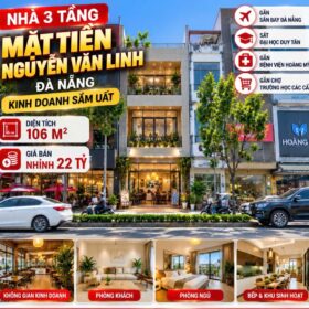 NHÀ 3 TẦNG MẶT TIỀN NGUYỄN VĂN LINH – TRUNG TÂM TP ĐÀ NẴNG. 110M².