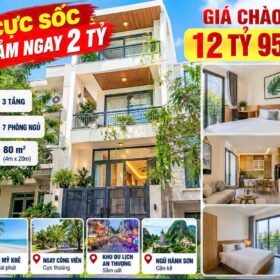 NHÀ 3 TẦNG MẶT TIỀN PHỐ TÂY AN THƯỢNG – SÁT BIỂN MỸ KHÊ – CHỈ 12 TỶ X.