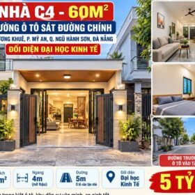 NHÀ CẤP 4 DIỆN TÍCH 60M² KIỆT Ô TÔ SÁT ĐƯỜNG CHÍNH DƯƠNG KHUÊ – ĐỐI DIỆN ĐẠI HỌC KINH TẾ ĐÀ NẴNG.