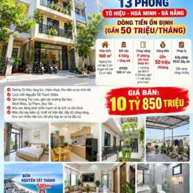 TOÀ CĂN HỘ 4 TẦNG DIỆN TÍCH 160M² – 13 PHÒNG CHO THUÊ DÒNG TIỀN ỔN ĐỊNH HÀNG THÁNG.